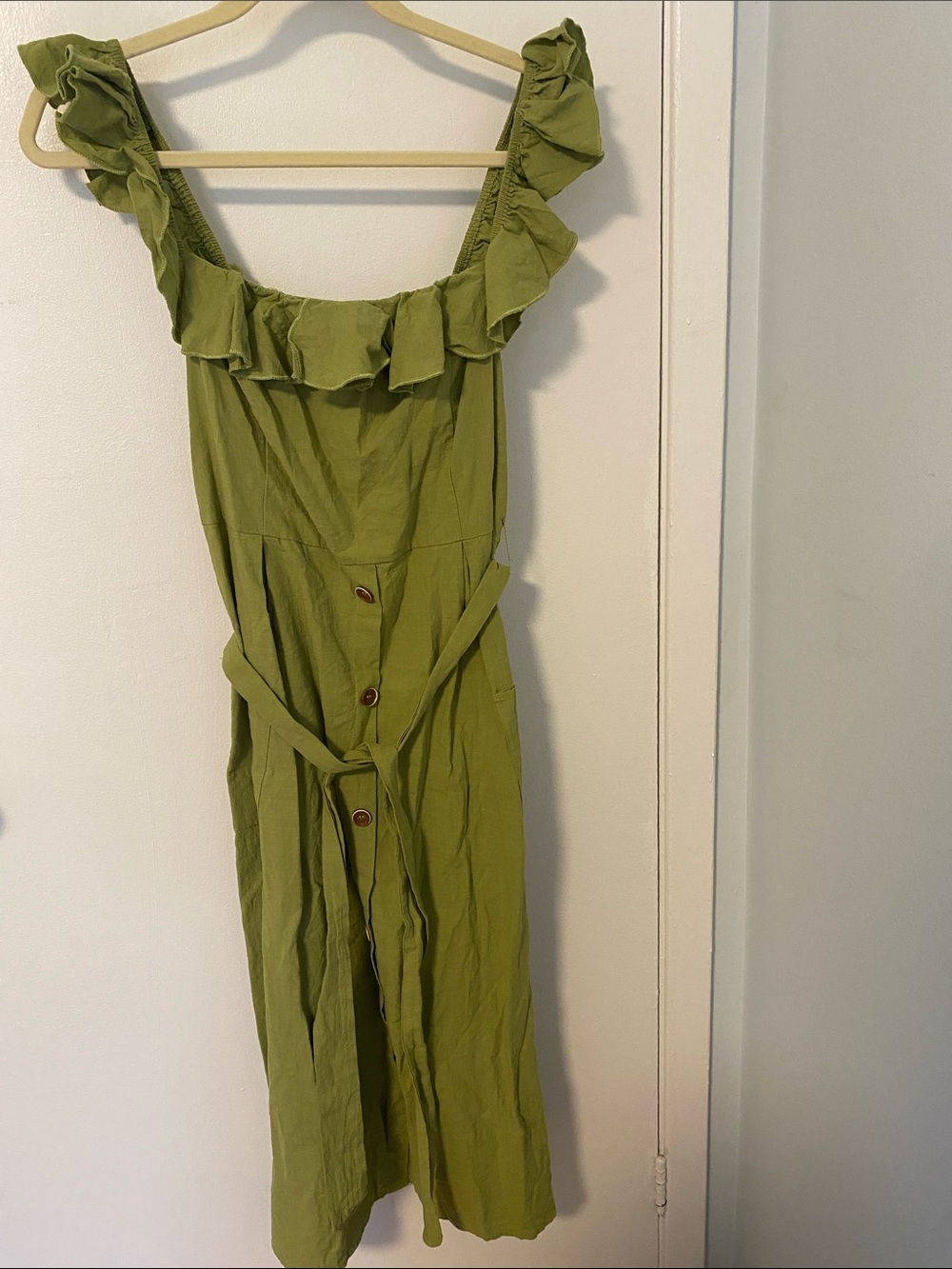 Cupshe 100% Cotton Green Dress